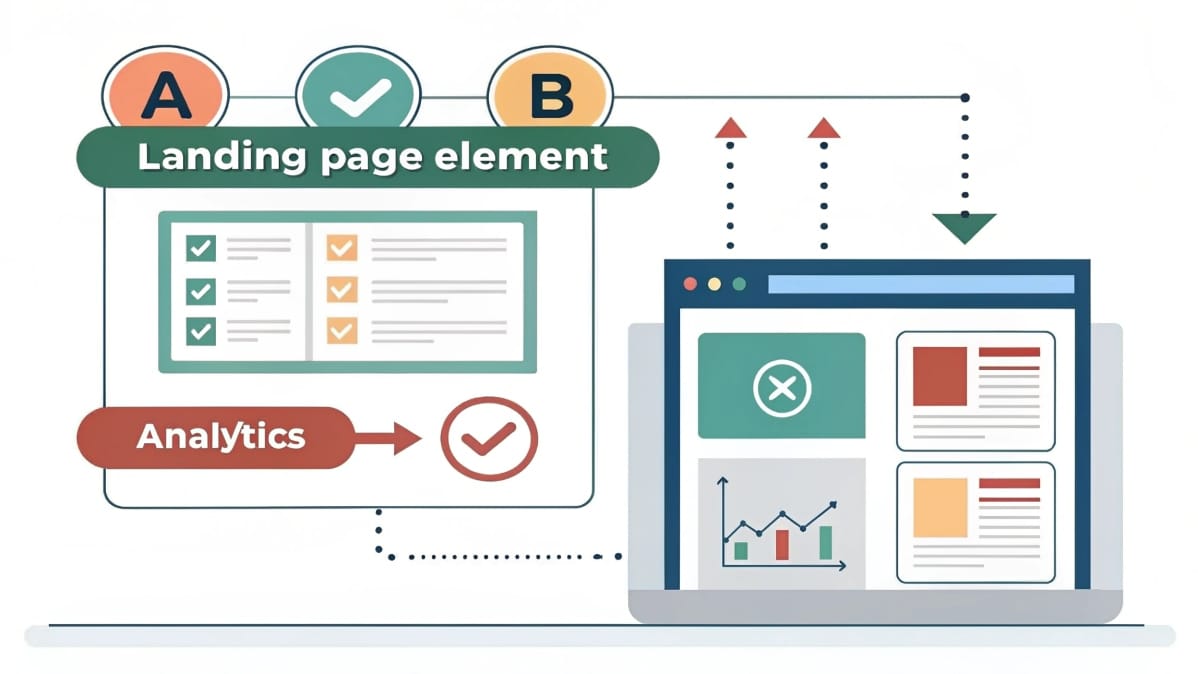 pruebas-ab-landing-page-optimizacion-cro-seo-toptal alt: Pruebas A/B para la optimización continua de la tasa de conversión (CRO) de landing pages.