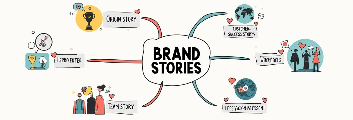 tipos-historias-marca-storytelling-marketing-contenido Tipos de Historias de Marca: Origen, Cliente, Producto, Equipo, Valores para usar en storytelling.