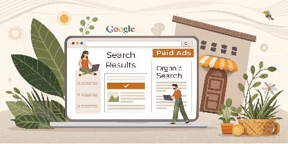 SEO vs Google Ads: Cómo Usarlos Juntos para Crecer 10x 3 Ejemplo de dominancia en SERP con presencia simultánea en resultados orgánicos y pagados