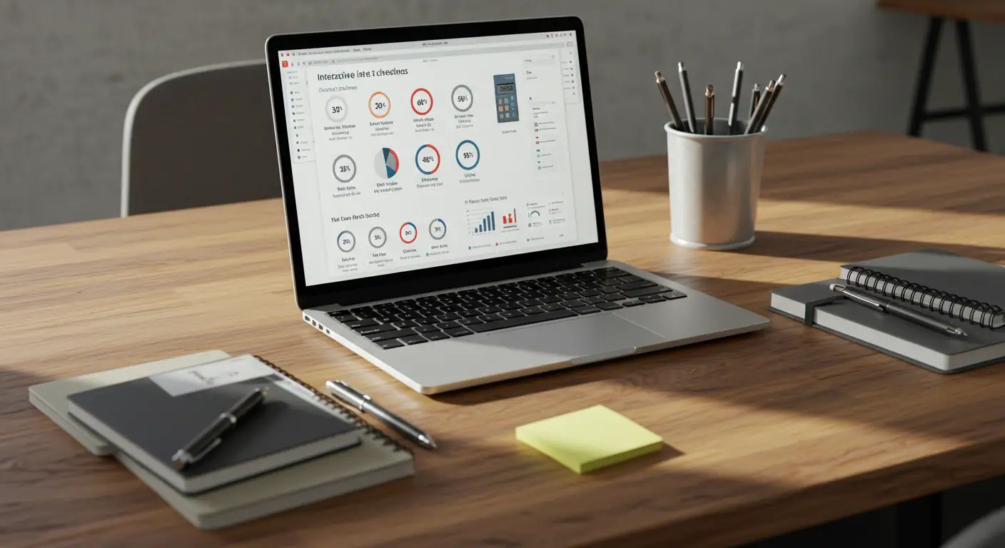 Herramientas prácticas para resultados desde el primer día Mesa trabajo laptop checklists interactivos plantillas descargables calculadoras planes acción 30-60-90 días SEO local