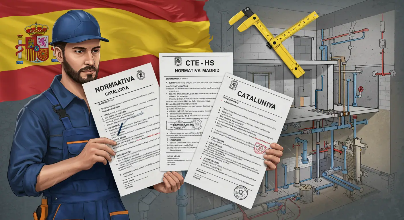 SEO Fontanería Madrid vs Barcelona: Guía Normativa 2025 5 Normativas CTE y regulaciones autonómicas para instalaciones de fontanería en España