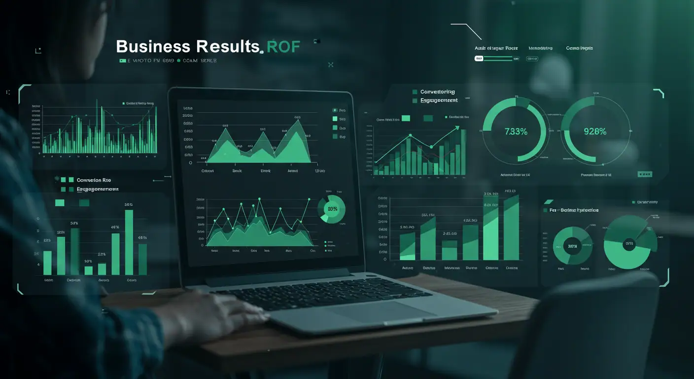 Métricas reales: 40% menos objeciones, 25% ciclos de venta más cortos Dashboard de resultados ROI storytelling - Métricas de conversión y engagement